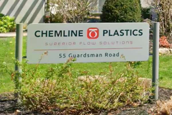 This is a photo of the Chemline Plastics Ltd logo.