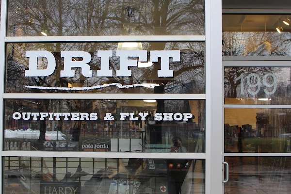 This is a photo of the fishing store entrance at Drift Outfitters.