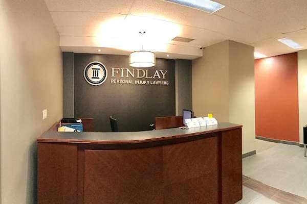 This is a photo of the lobby and entrance at Findlay Personal Injury Lawyers.