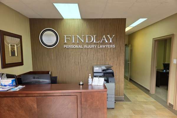 This is a photo of the lobby at Findlay Personal Injury Lawyers.