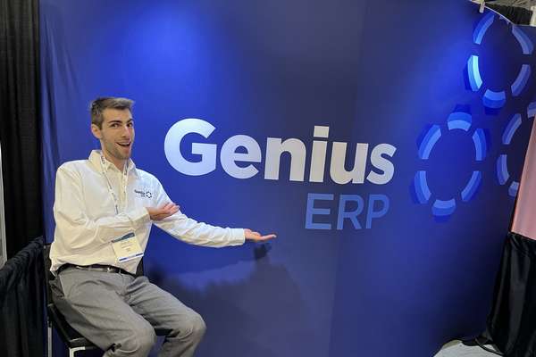 This is a photo of the business logo at Genius ERP.