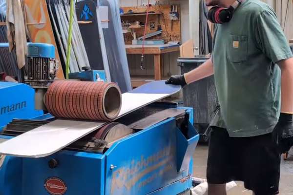 This is a photo of the snowboards made at Martin Snowboards.