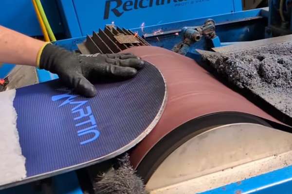 This is a photo of the handcrafted snowboards at Martin Snowboards.