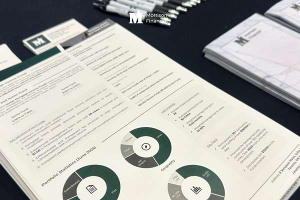 This is a photo of the documents at Morrison Financial.