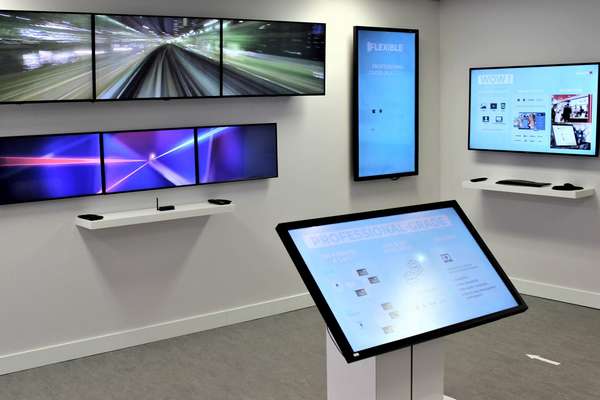 This is a photo of retail digital signage at Navori.