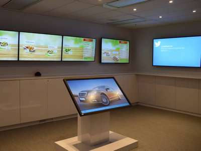 This is a photo of digital signage software being used at Navori.