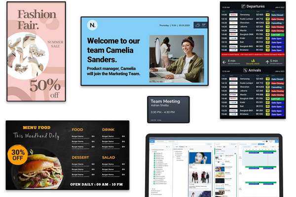 This is a photo of digital signage software at Navori.
