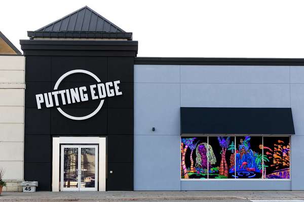 This is a photo of the entrance at Putting Edge Scarborough.