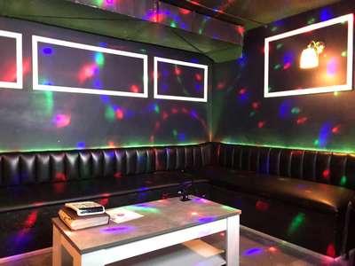 This is a photo of the karaoke room at The K Karaoke.
