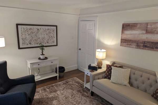 This is a photo of the therapy room at Wellness Psychology.